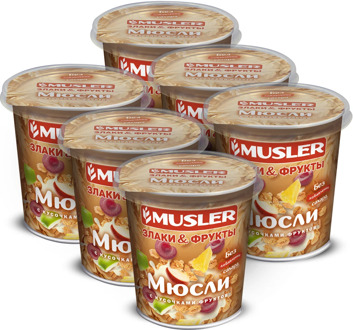 Fast breakfast-muesli cereals and fruits, Musler 50g., (6 pcs)