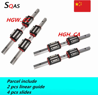 Fast deliver CNC linear rail 2 PCS HGR25 +4 PCS HGH25CA /HGW25CC Or 2pcs HGR30 +4pcs HGH30CA /HGW30CC carriage slides for CNC