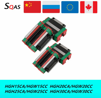 Fast deliver size same as HIWIN 4pcs HGH15CA /HGW15CC /HGH20CA/HGW20CC/HGH25CA/HGW25CC/HGH30CA/HGW30CC block slides for CNC