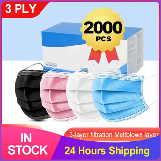 Fast Delivery 7 Color Disposable Medical Mask Blue Pink Mouth Face Surgical Mask 3 Layer Elastic Earloop Protect surgical Masks