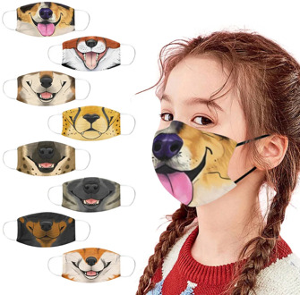Fast delivery masques scarf 8PC Kids Children Outdoor Cotton Mouth Masks Washable Reusable Face Masks Filte mascarilla mascarar