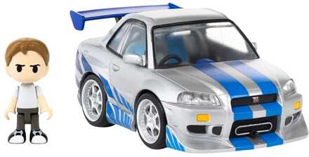 Fast & Furious Q-Village Vehicle with mini-figure Nissan Skyline GT-R (R34) 9 cm