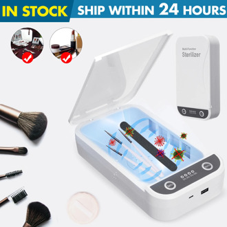 (Fast shipping) 5V UV Light Phone Sterilizer Box Jewelry Phones Cleaner Personal Disinfection Cabinet Aromatherapy Esterilizador