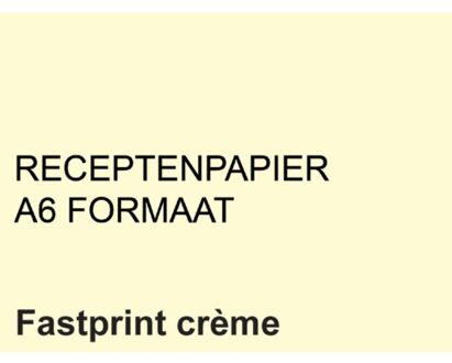 FastPrint Receptpapier fastprint a6 80gr creme 2000vel