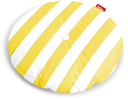 Fatboy circle pillow tuinkussen gestreept geel