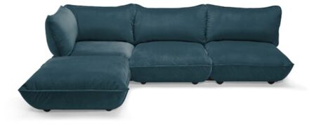 Fatboy sumo corner sofa velvet recycled petrol