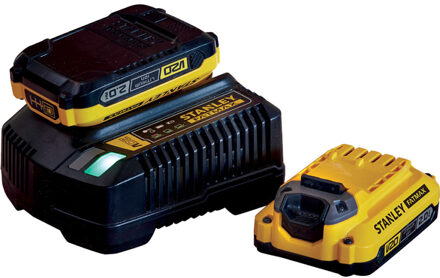 FatMax startpakket: 2A lader + 2 x accu 18V 2.0AH lithium-ion Multikleur