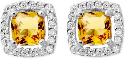 'Faustine' Dames 925 Sterling Zilveren Stud Oorbellen - Zilver ZO-7199/CH