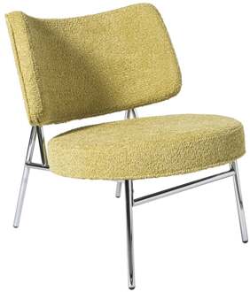 Fauteuil Amber - geel/zilverkleurig - 71.5x63x70.5 cm