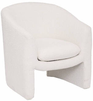 Fauteuil Boucle Teddy Beige Wit