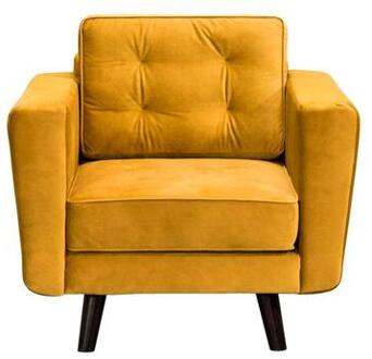 Fauteuil Bristol - stof - geel - Leen Bakker - 83 x 97 x 91