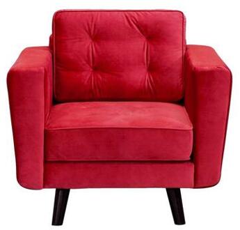 Fauteuil Bristol - stof - rood - Leen Bakker - 83 x 97 x 91