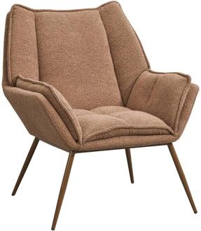 Fauteuil Cato - Oud - Stof - Roze - 80x75x87 Cm