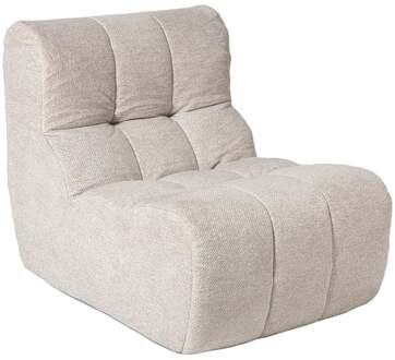 Fauteuil chenille - beige - 87x72x66 cm