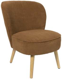 Fauteuil Didi corduroy - bruin - 77x60x69 cm