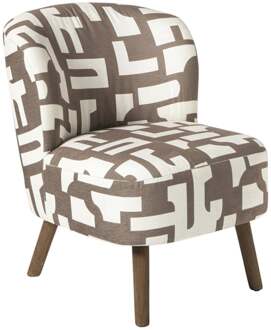 Fauteuil japandi - beige - 69x66x56 cm