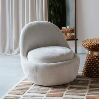 Fauteuil 'Jenee' Chenille, kleur Off White