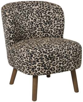Fauteuil luipaard - bruin - 69x66x56 cm