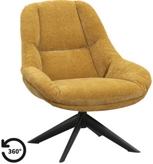 Fauteuil Lynn - Oker - Stof - Geel - 43x75x103 Cm