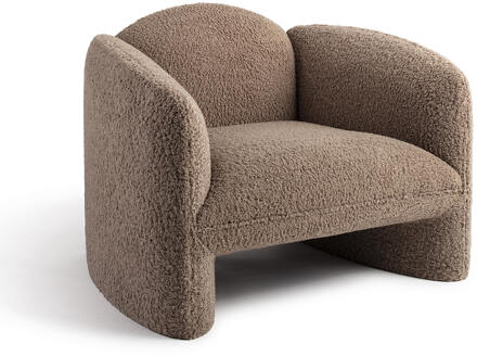 Fauteuil 'Nachii' Teddy, kleur Plush Mud