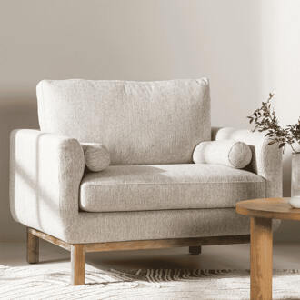 Fauteuil 'Shanai' Bouclé, kleur Beige