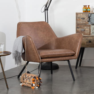 Fauteuil 'Stefan', kleur Bruin