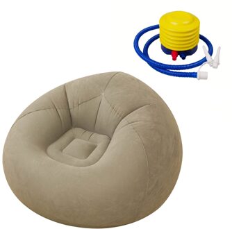 Fauteuil Wasbare Comfortabele Bean Bag Stoel Opblaasbare Luie Sofa Vouwen Lounger Ultra Zachte Couch Slaapkamer Woonkamer Outdoor koffie B
