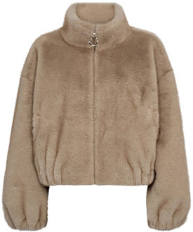 Faux fur bomberjas Fera  beige - S,M,L,