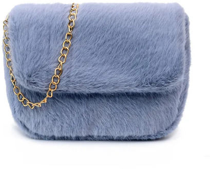 Faux Fur Crossbody Bags for Women Autumn Winter Plush Purses and Handbags Female Phone Shoulder Bag Girls Wallet