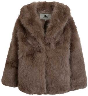 Faux fur jas Harper  taupe - XS,S,