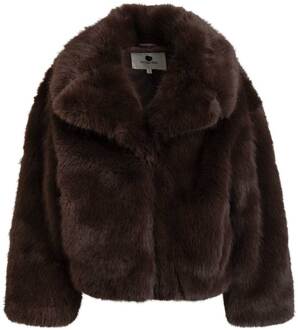 Faux fur jas Novi  bruin - S,M,