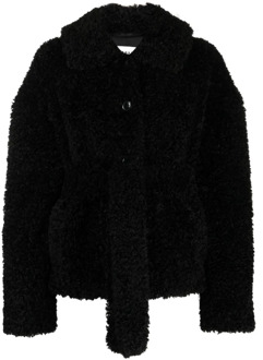 Faux Fur Shearling Jackets P.a.r.o.s.h. , Black , Dames - M,Xs