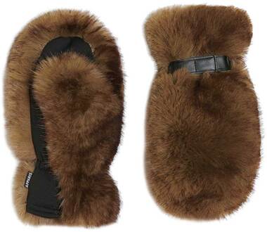 Faux fur wanten Lumi  bruin - One Size,