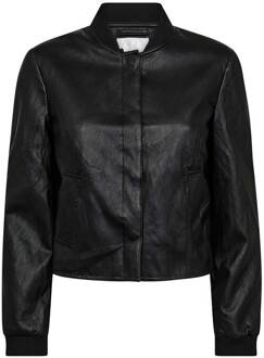 Faux leren bomberjas Gitt  zwart
