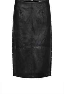 Faux leren rok met studs Gitt  zwart