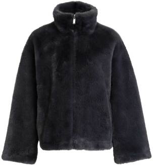 Faux mink jas Mara  blauw - 36,38,40,