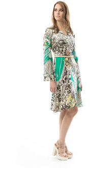 Faux Wrap Stijl Jurk Groen