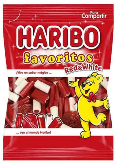 Favorite Haribo treats Red & White Mix 90 gr. 5 Varieties
