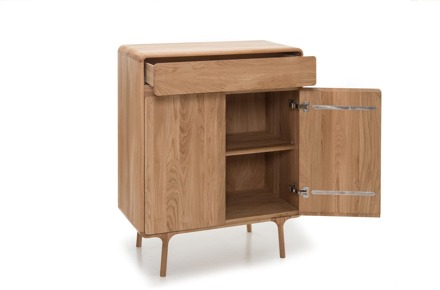 Fawn cabinet houten opbergkast naturel - 90 x 110 cm Bruin