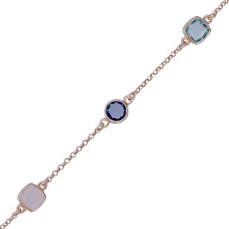 'Fawn' Dames 925 Sterling Zilveren Armband - Roze ZA-7410 Rosé