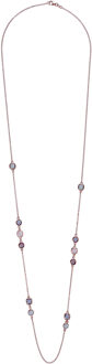 'Fawn' Dames 925 Sterling Zilveren Ketting - Roze ZK-7410 Rosé - One Size