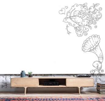 Fawn lowboard 2 drawers houten tv meubel naturel - 220 x 45 cm Bruin