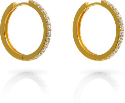 'Fay' Dames 925 Sterling Zilveren Creolen - Goud ZO-7557/G