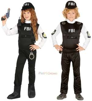 FBI kostuum voor kinderen - 110/116 (5-6 jaar) - Kinderkostuums