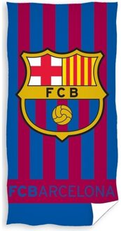 FC Barcelona Badlaken Strepen: 70x140 Cm Blauw