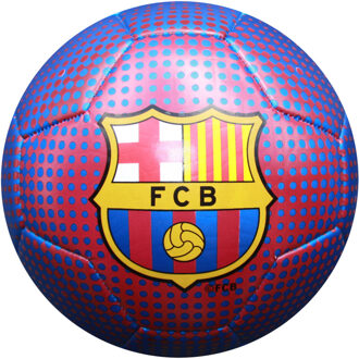 FC Barcelona bal leer groot logo V3 blauw metallic