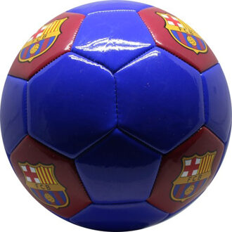 FC Barcelona bal leer logo's blauw, maat 5