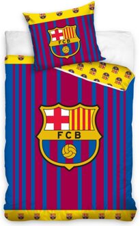 FC Barcelona dekbedovertrek - 1-persoons (140x200 cm + 1 sloop) Multicolor