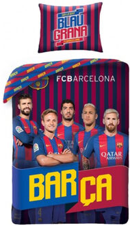 FC Barcelona Dekbedovertrek Barcelona Spelers Multikleur