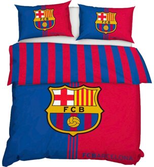 FC Barcelona dekbedovertrek logo 220 x 200 cm rood/blauw
